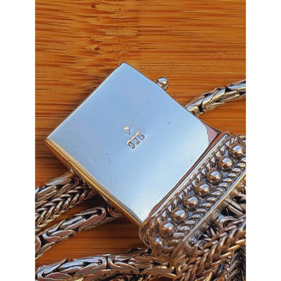 Silpada Multistrand Byzantine Wheat Chain Bracelet 925 Sterling Silver 7.5" M - Picture 6 of 7